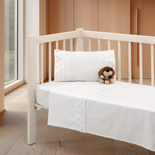 Jogos de Lençóis Berço Bolinhas Camel