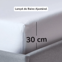 (300 Fios) Lençol de Baixo Ajustável Branco