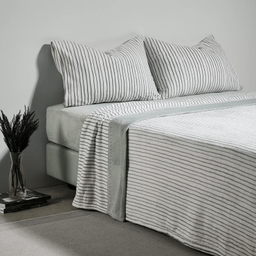 Jogo de Lençóis de Coralina Riscas Verde