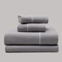 Jogo de Lençóis de Flanela Liso Cinzento