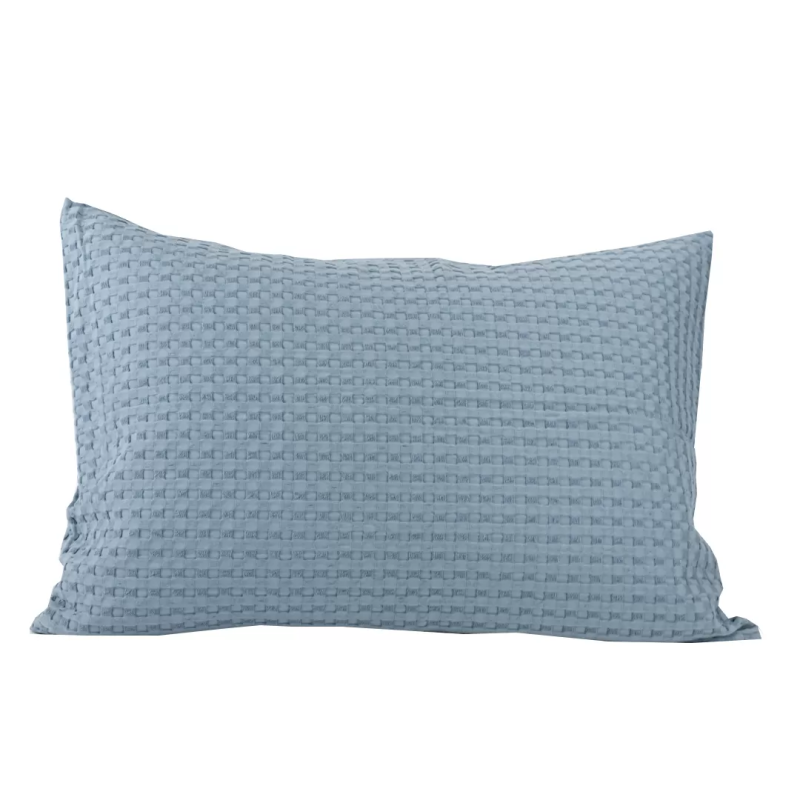 Almofada de Colcha Favo de Mel Azul