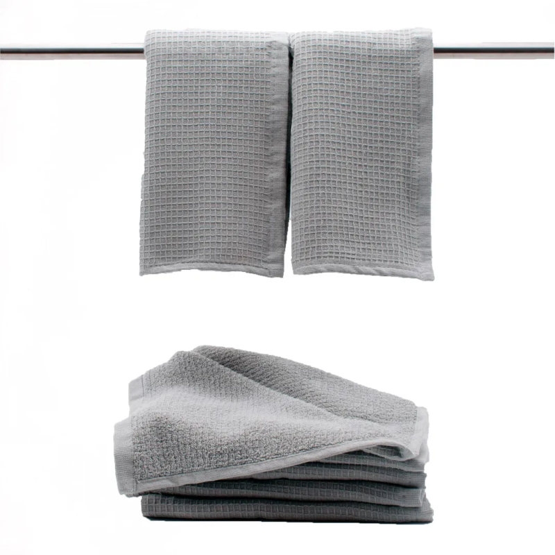Panos de Cozinha Waffles Cinzento