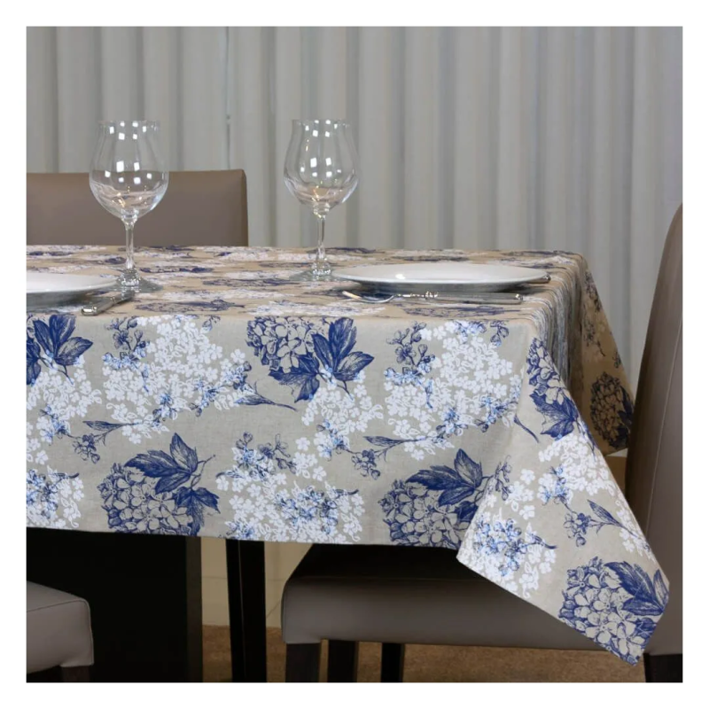 Toalha de Mesa Hortênsia Azul